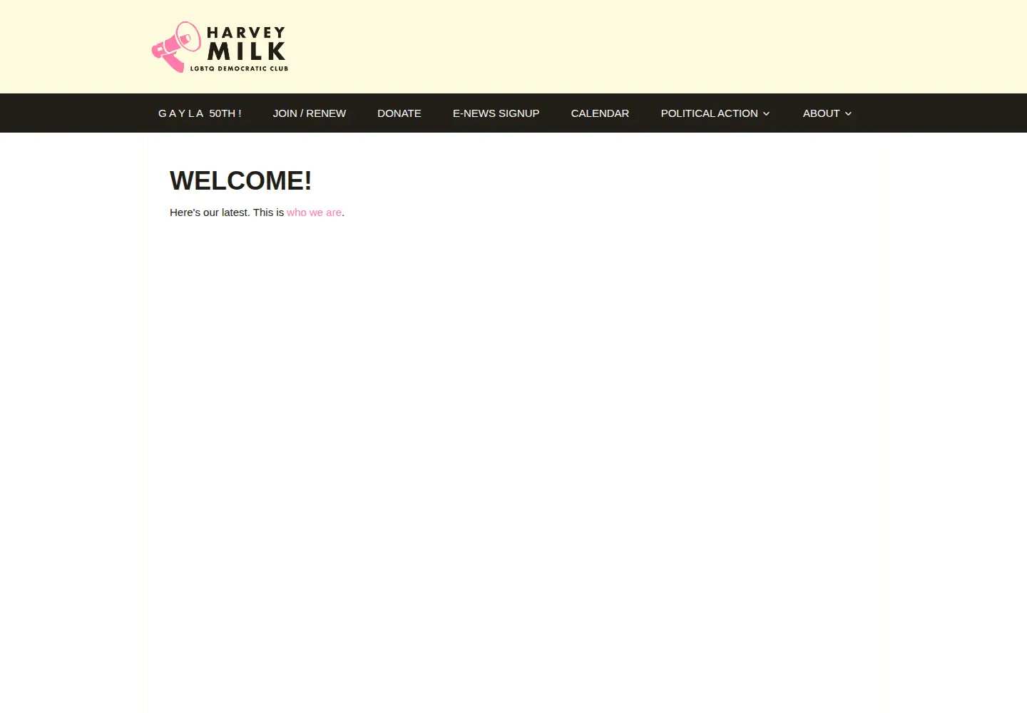 Captured homepage of milkclub.org in the current scan