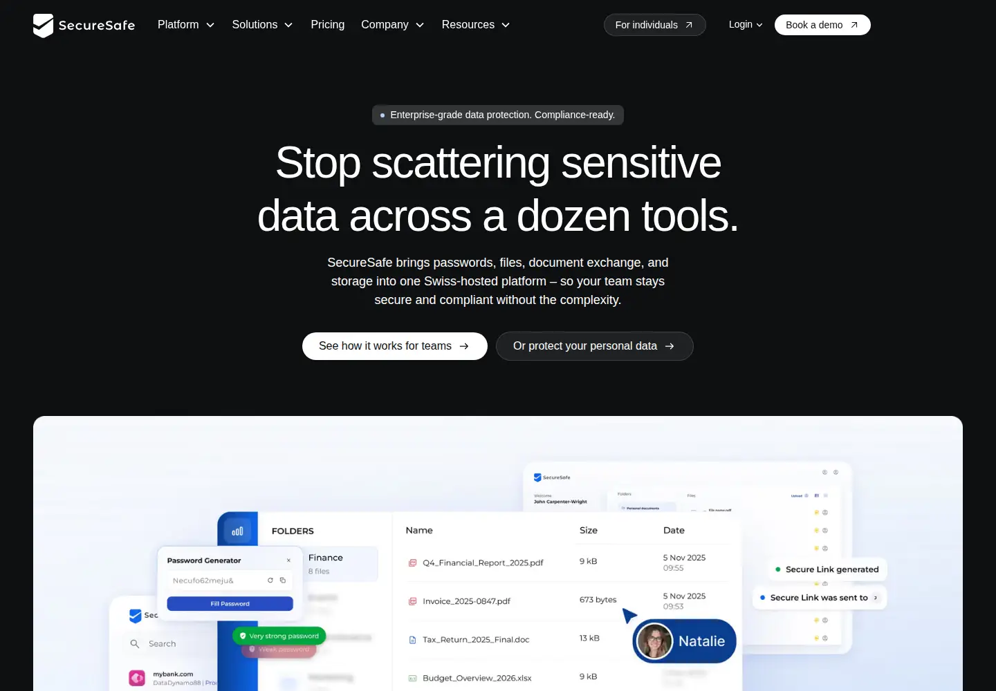 Screenshot of securesafe.com