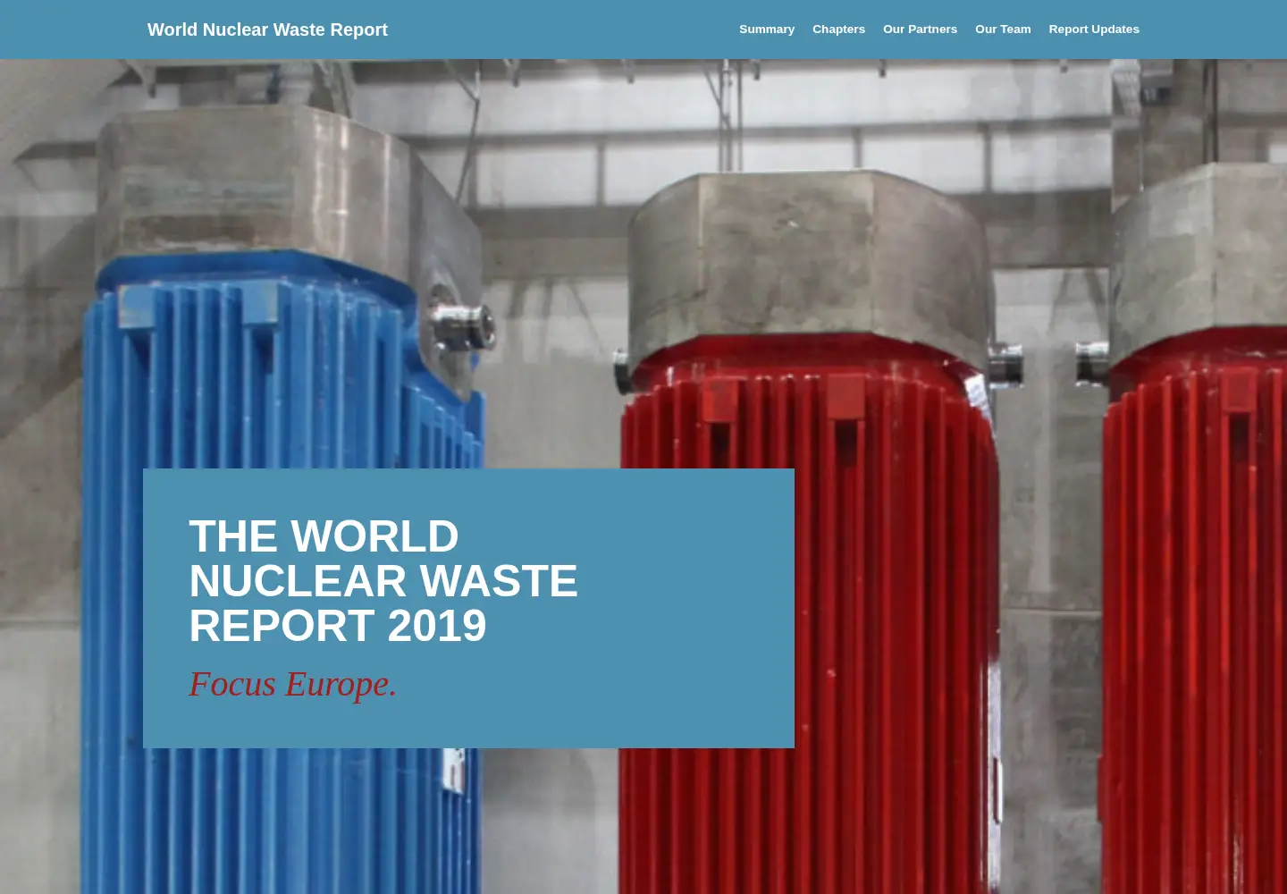 Screenshot of worldnuclearwastereport.org