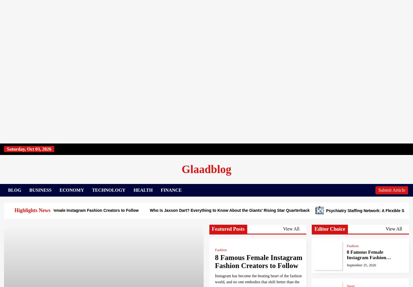 Screenshot of glaadblog.org