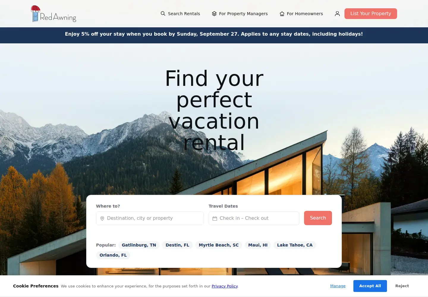 Screenshot of redawning.com