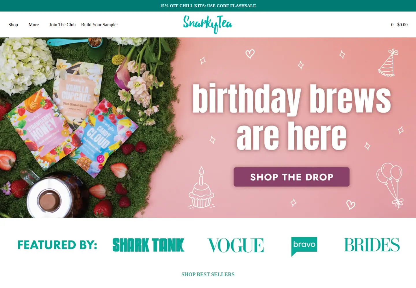 Screenshot of snarkytea.com