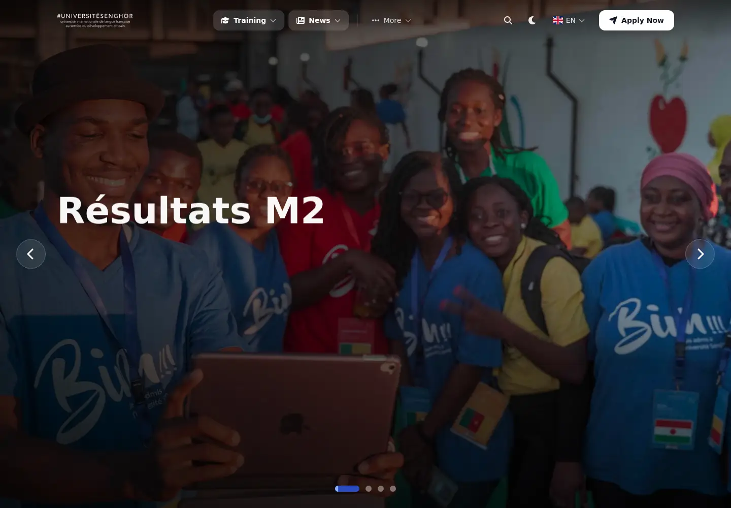 Screenshot of usenghor-francophonie.org