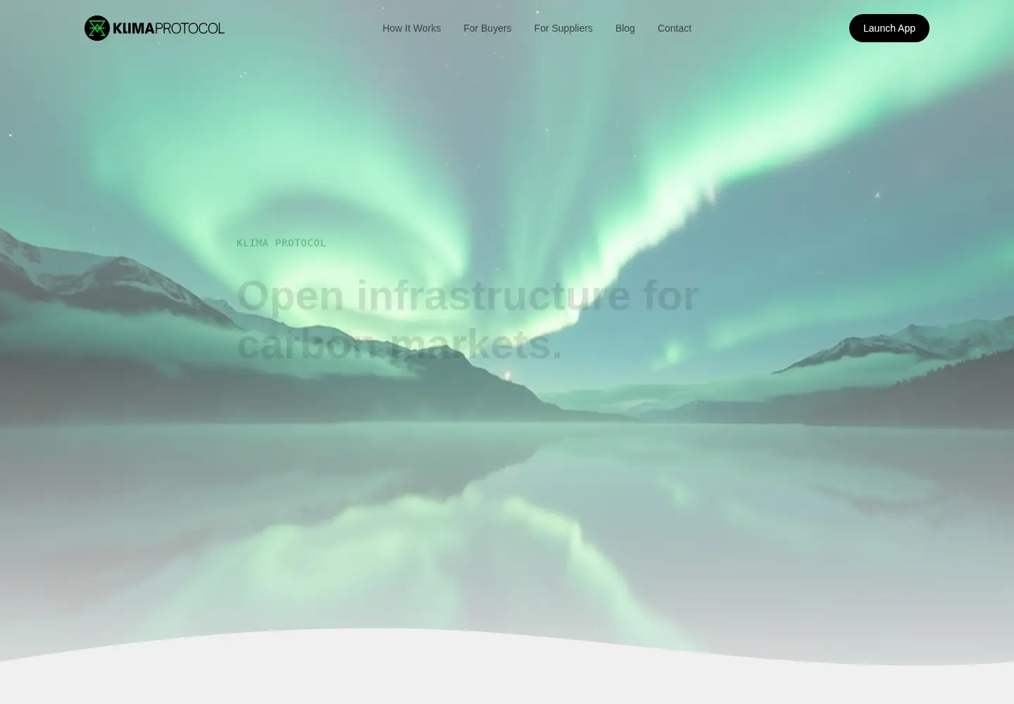 Screenshot of klimadao.finance