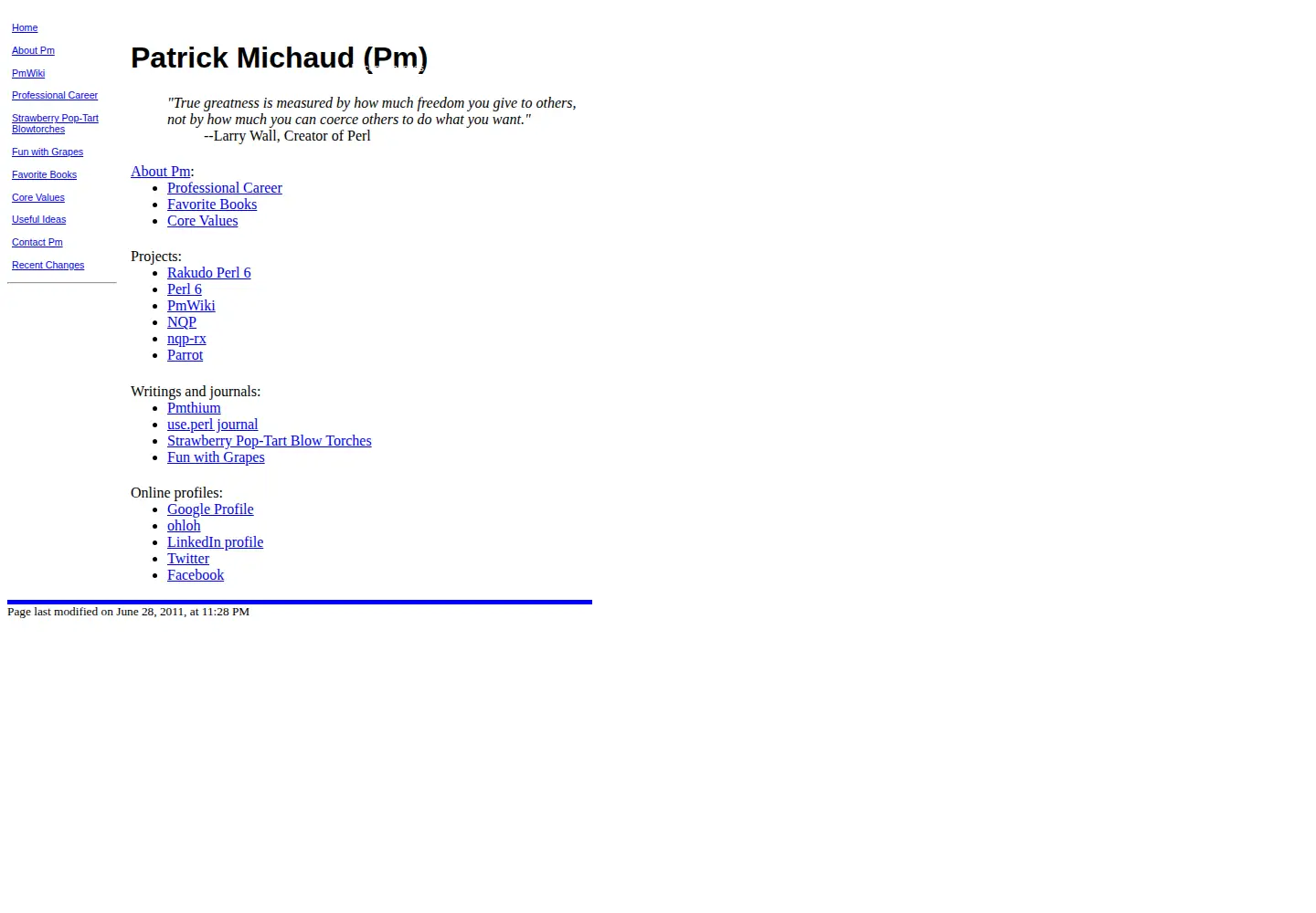 Screenshot of pmichaud.com