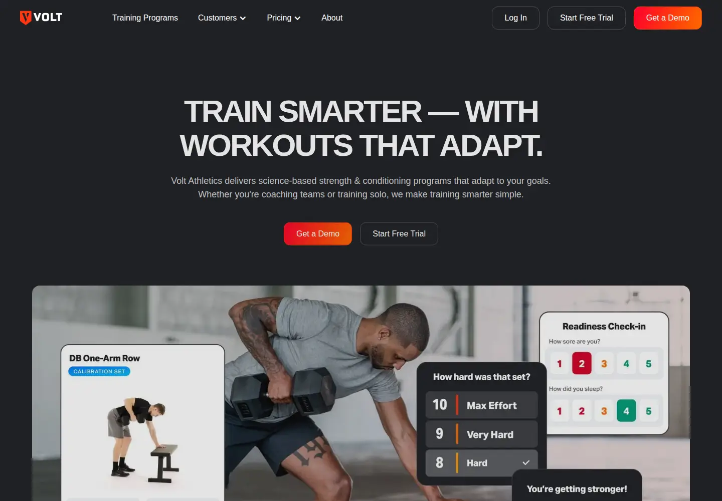 Captured homepage of voltathletics.com in the current scan