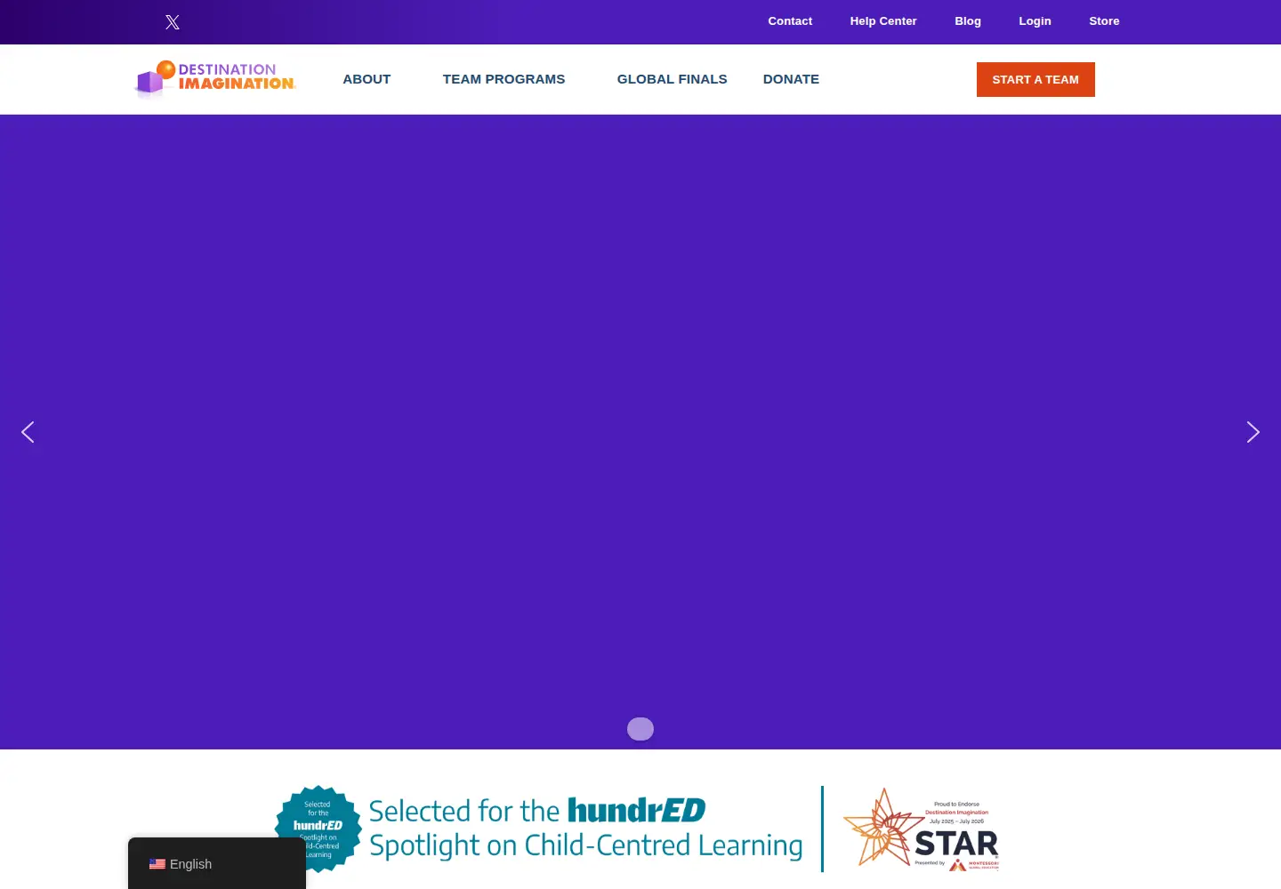 Captured homepage of destinationimagination.org in the current scan