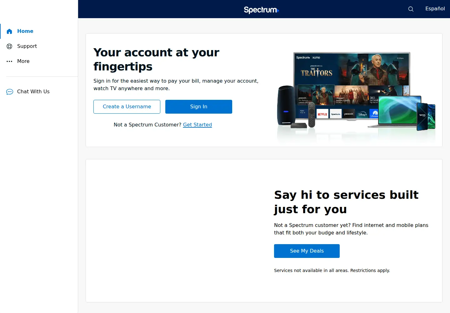 Screenshot of charter.net