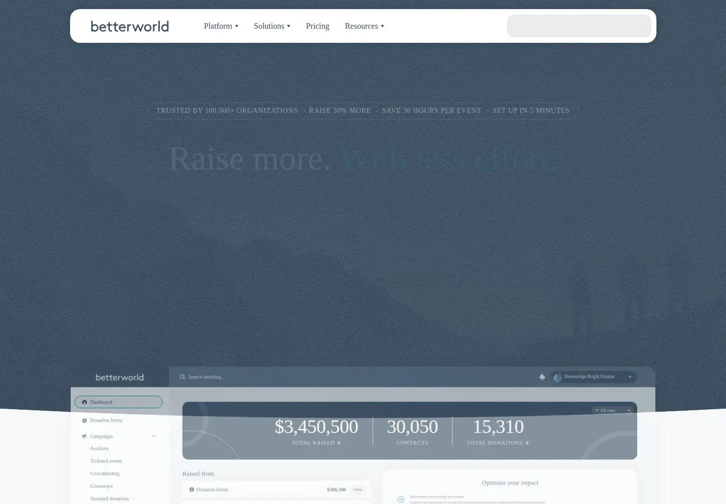 Screenshot of betterworld.org