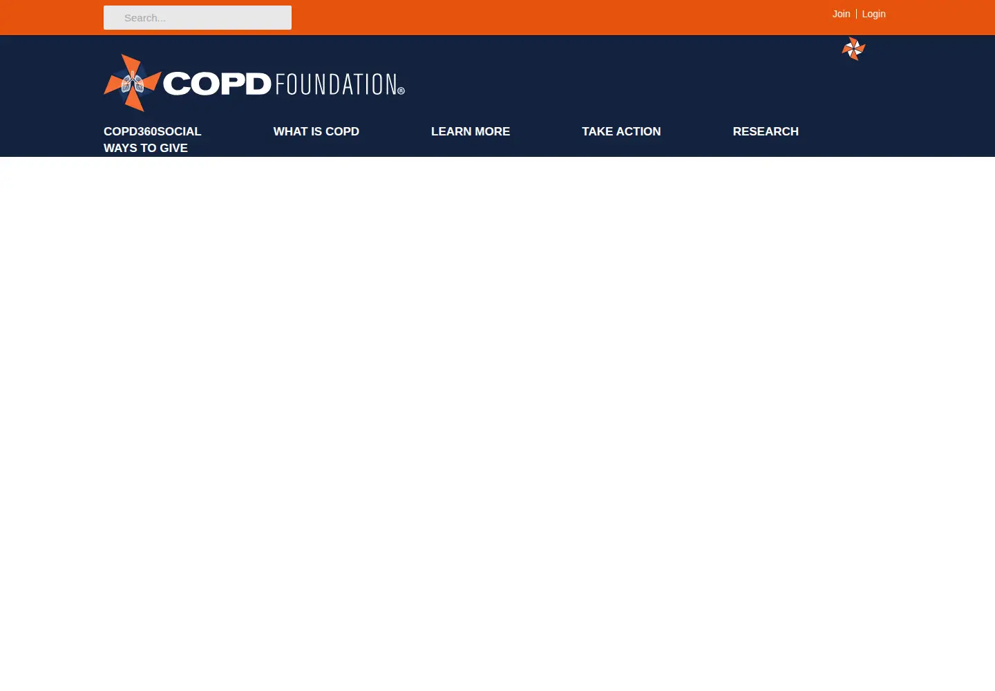 Screenshot of copdfoundation.org
