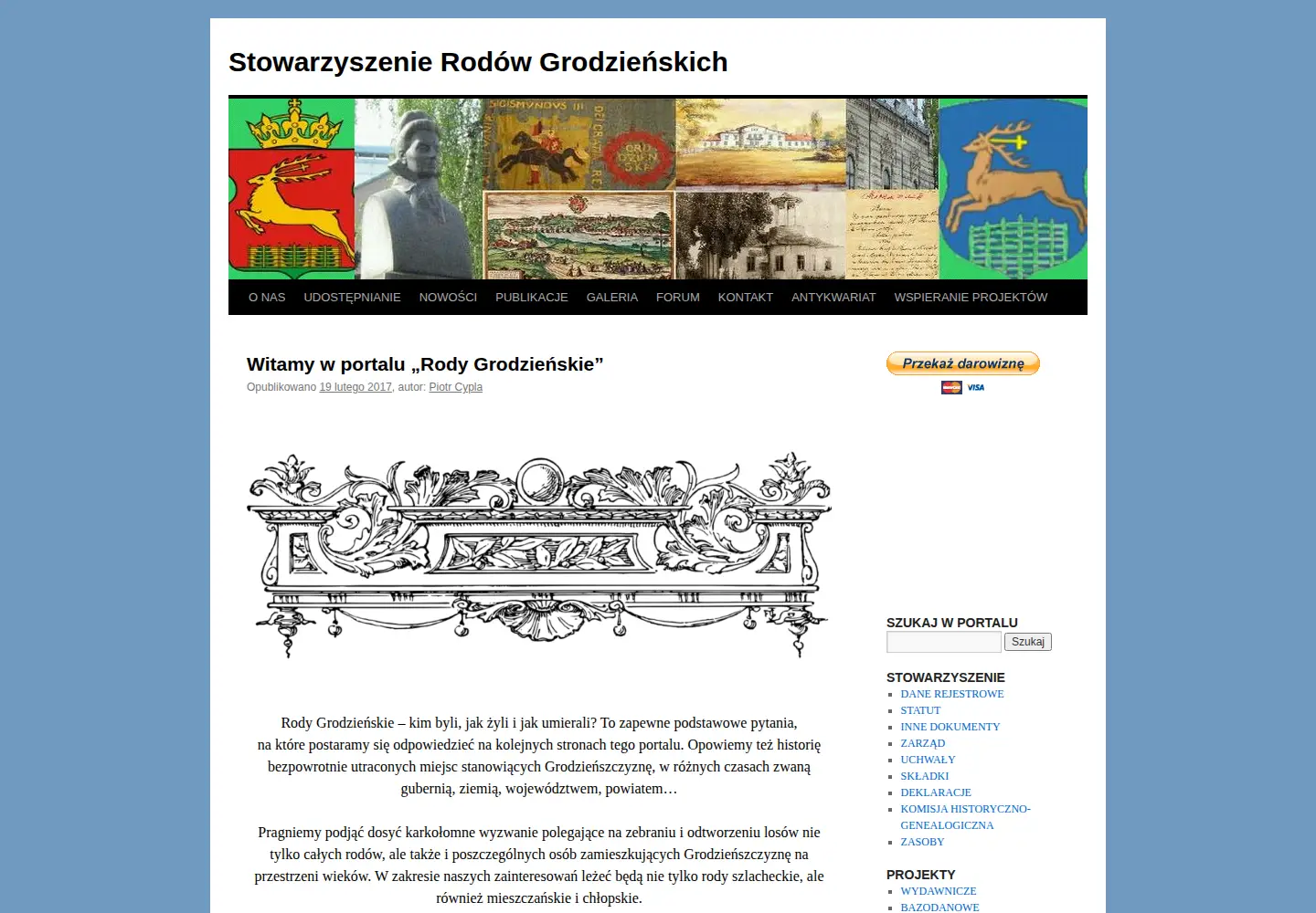 Screenshot of rodygrodzienskie.pl