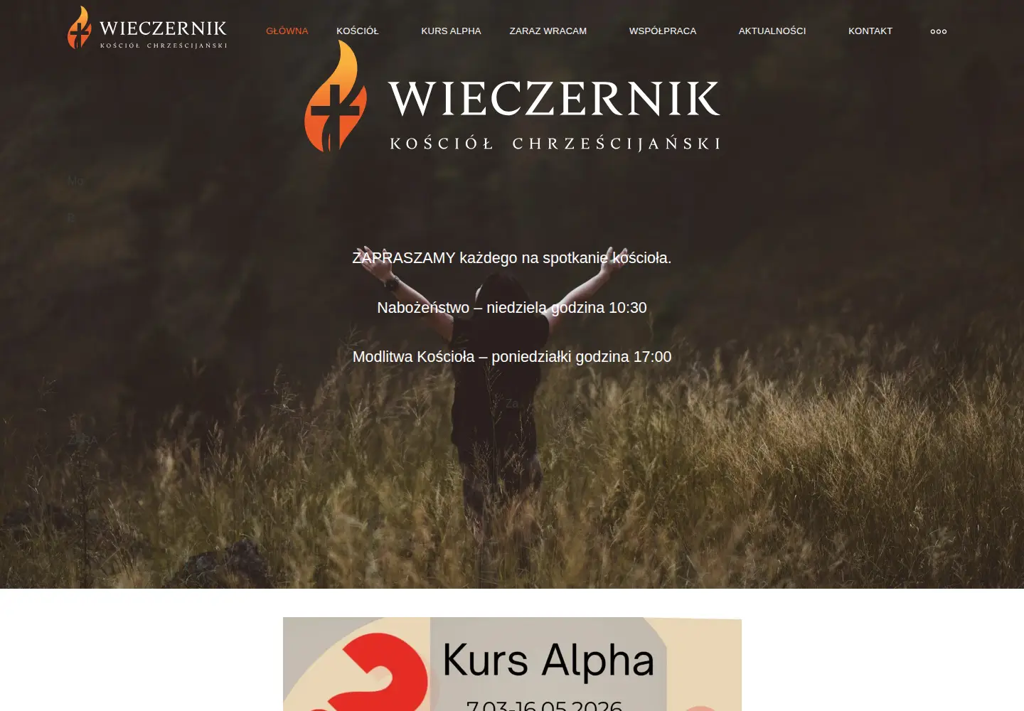 Screenshot of wieczernik.pl