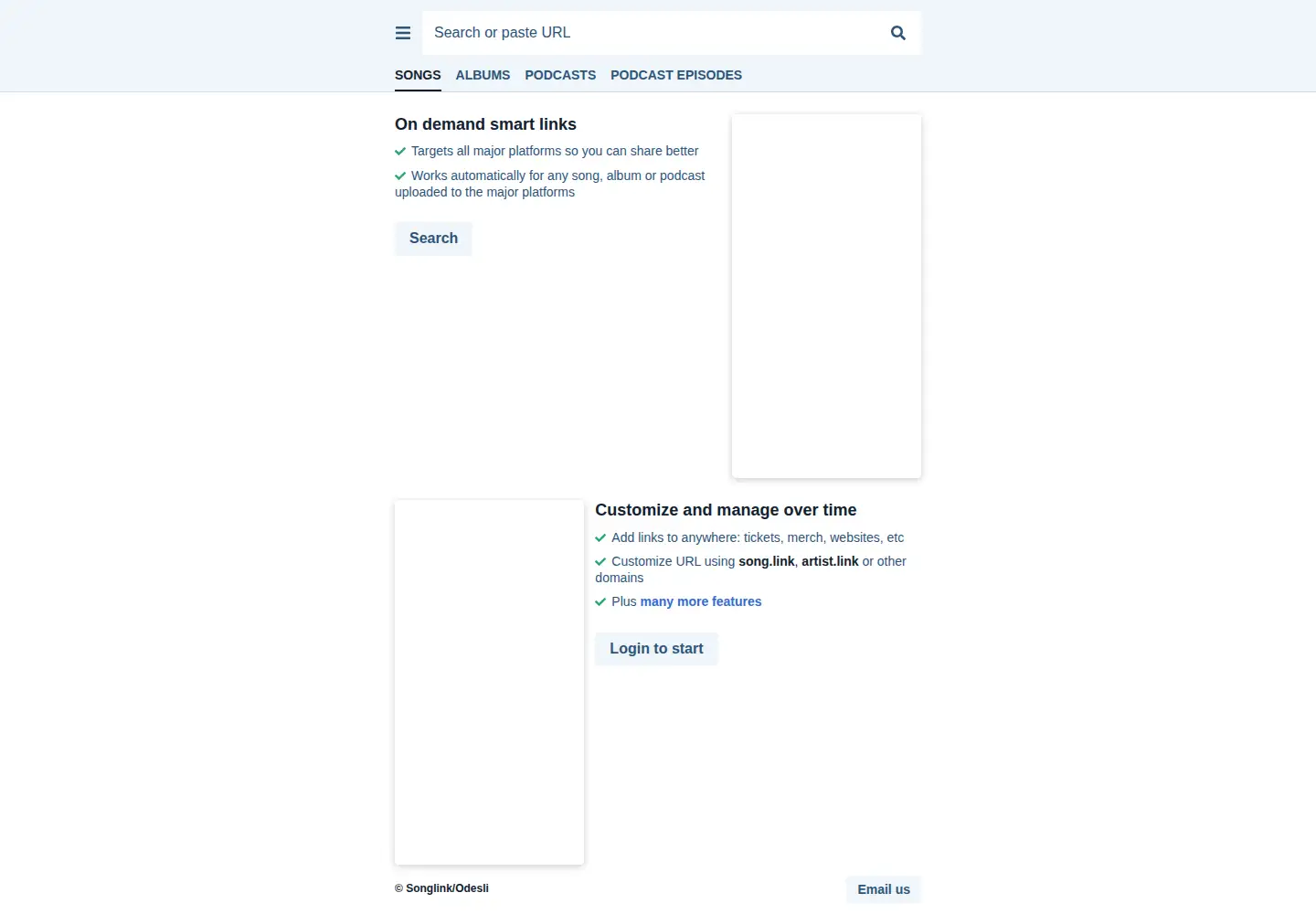 Screenshot of artist.link