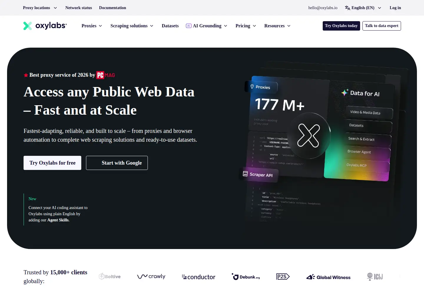 Screenshot of oxylabs.io