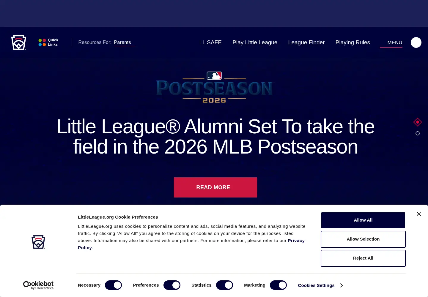 Screenshot of littleleague.org