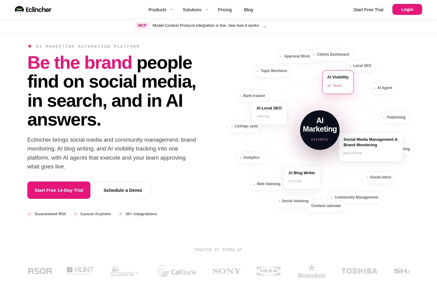 Screenshot of eclincher.com