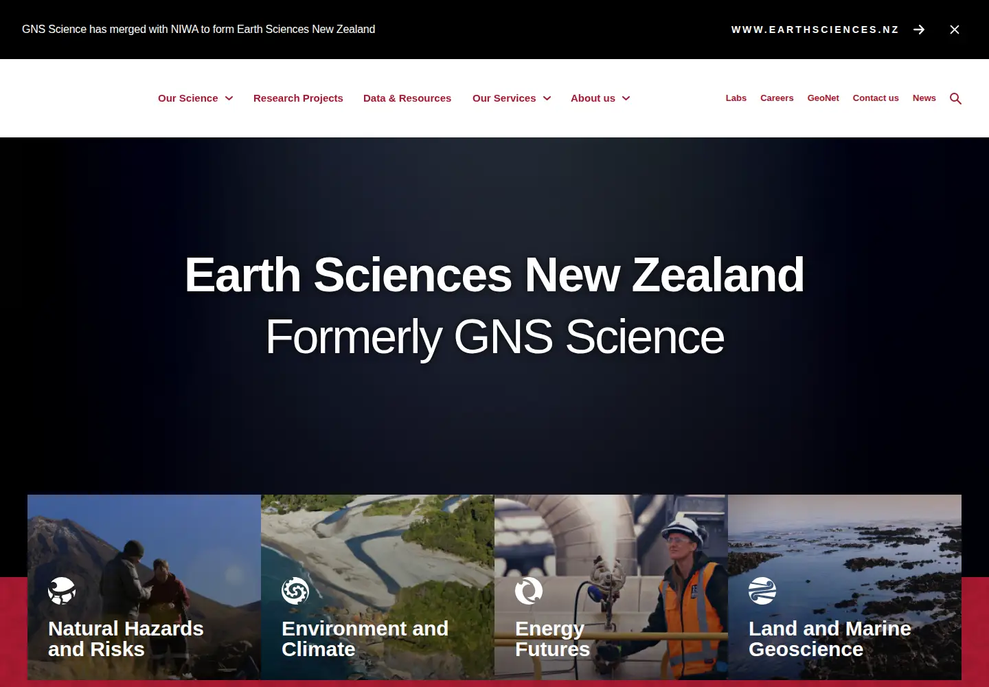 Screenshot of gns.cri.nz
