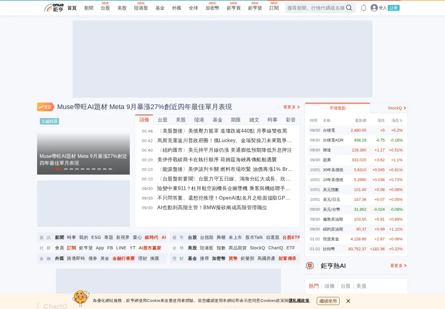 Screenshot of cnyes.com