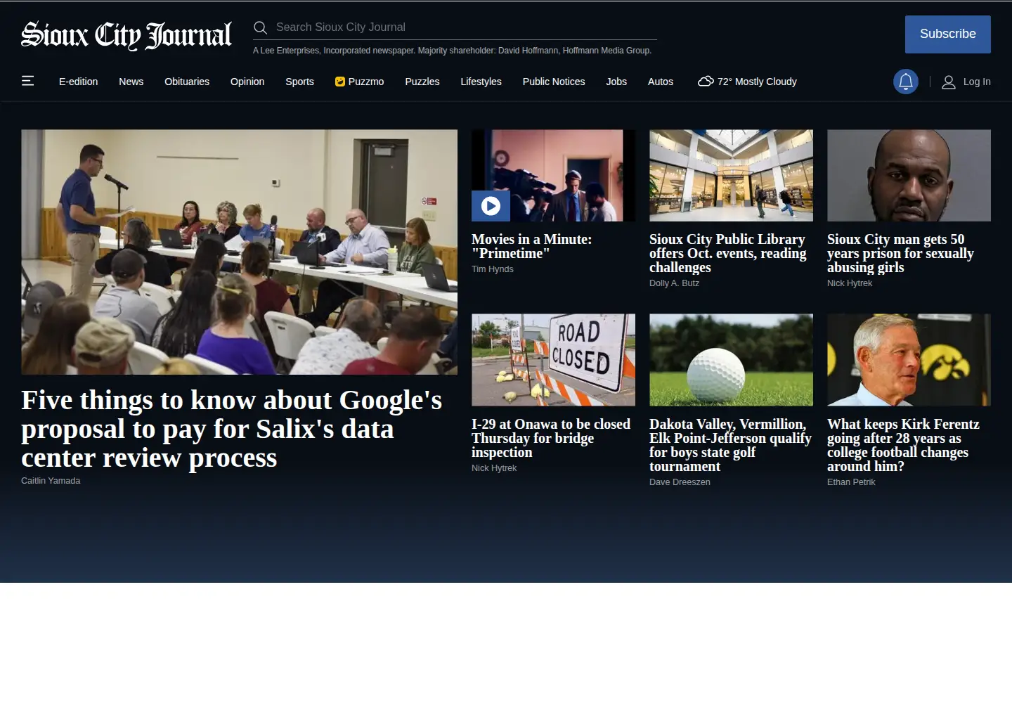 Screenshot of siouxcityjournal.com