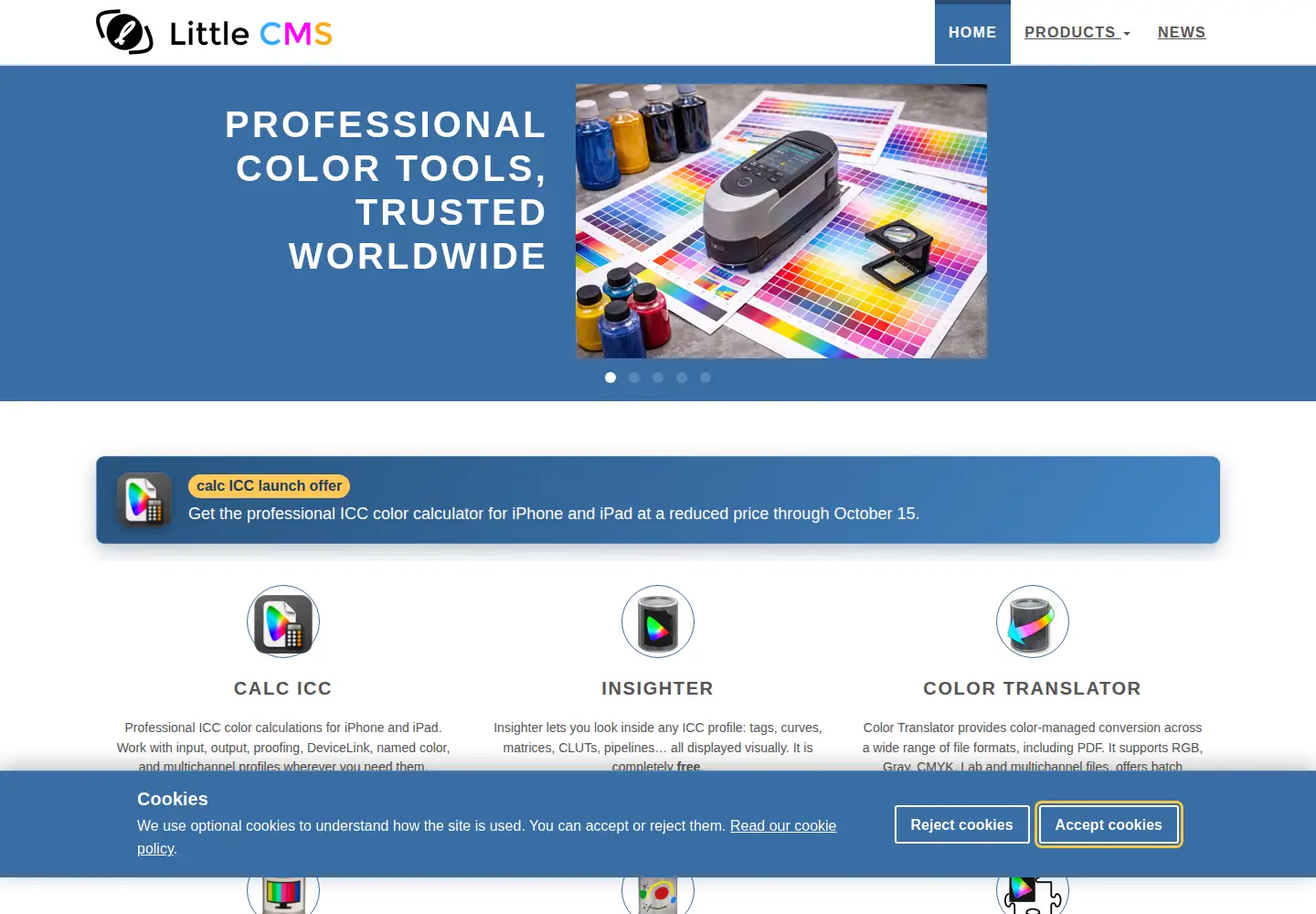 Screenshot of littlecms.com