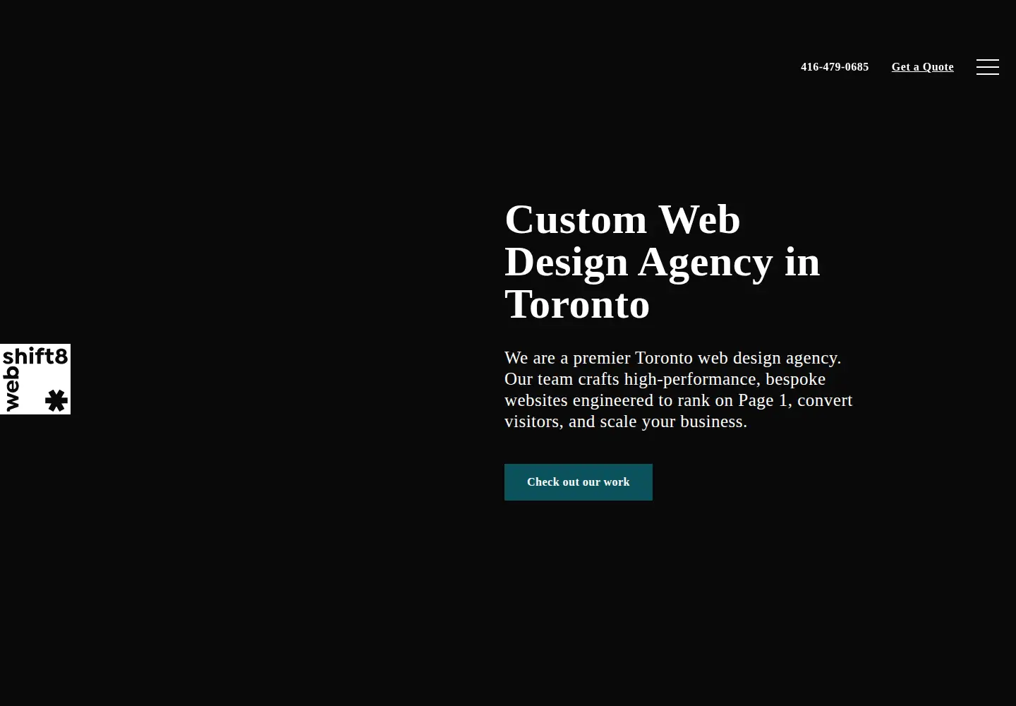 Screenshot of shift8web.ca