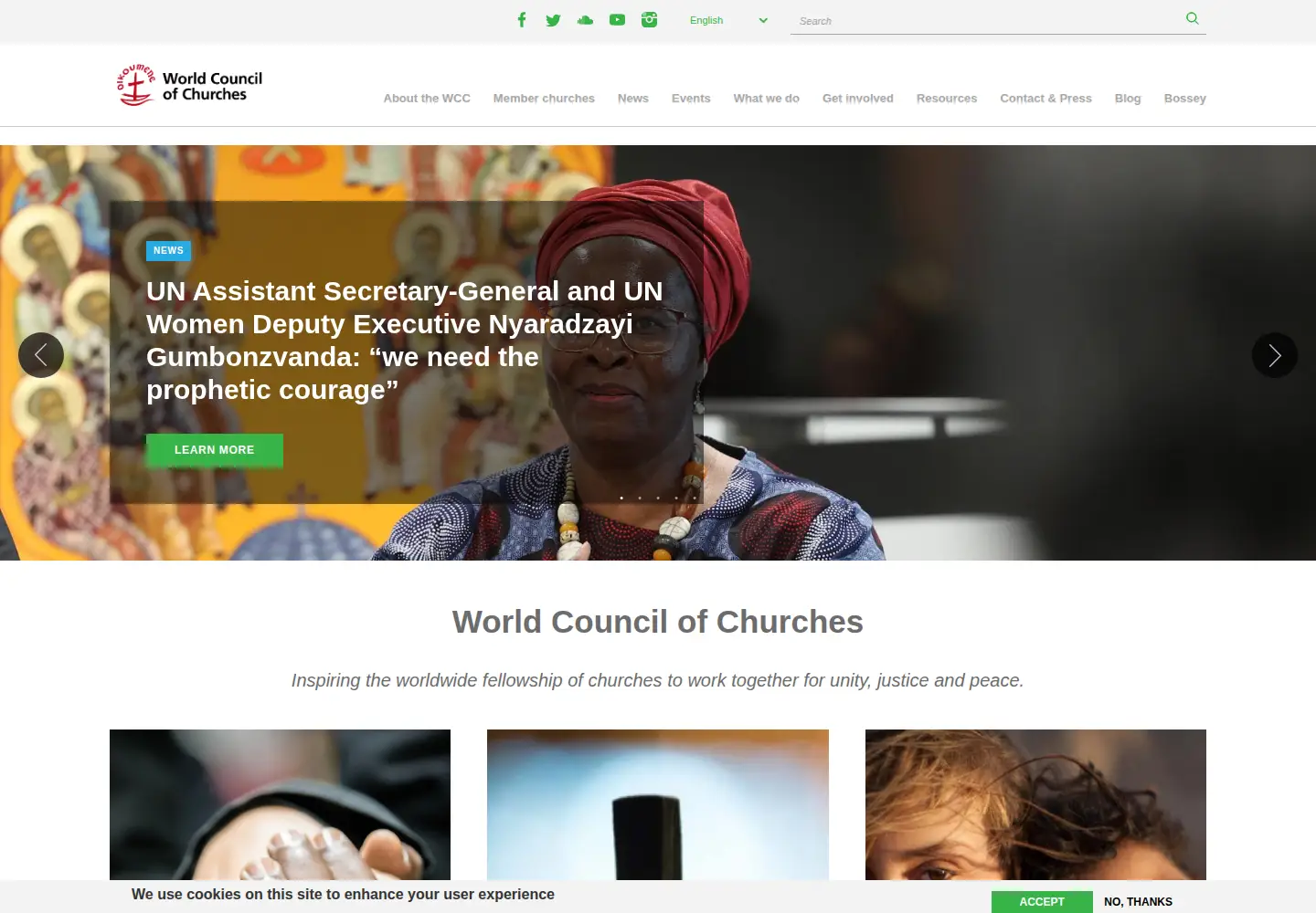 Screenshot of oikoumene.org