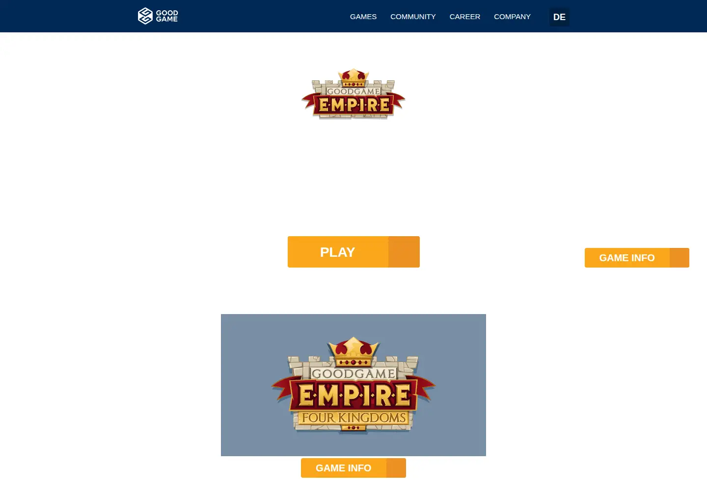 Captured homepage of goodgamestudios.com in the current scan