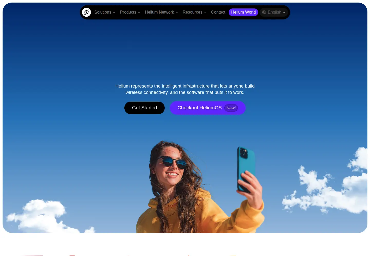 Screenshot of helium.com