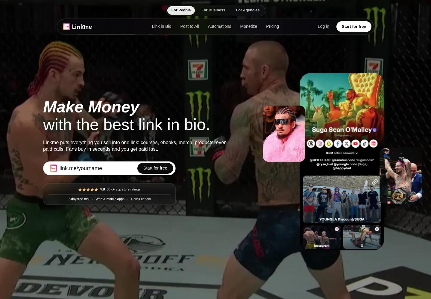 Screenshot of link.me