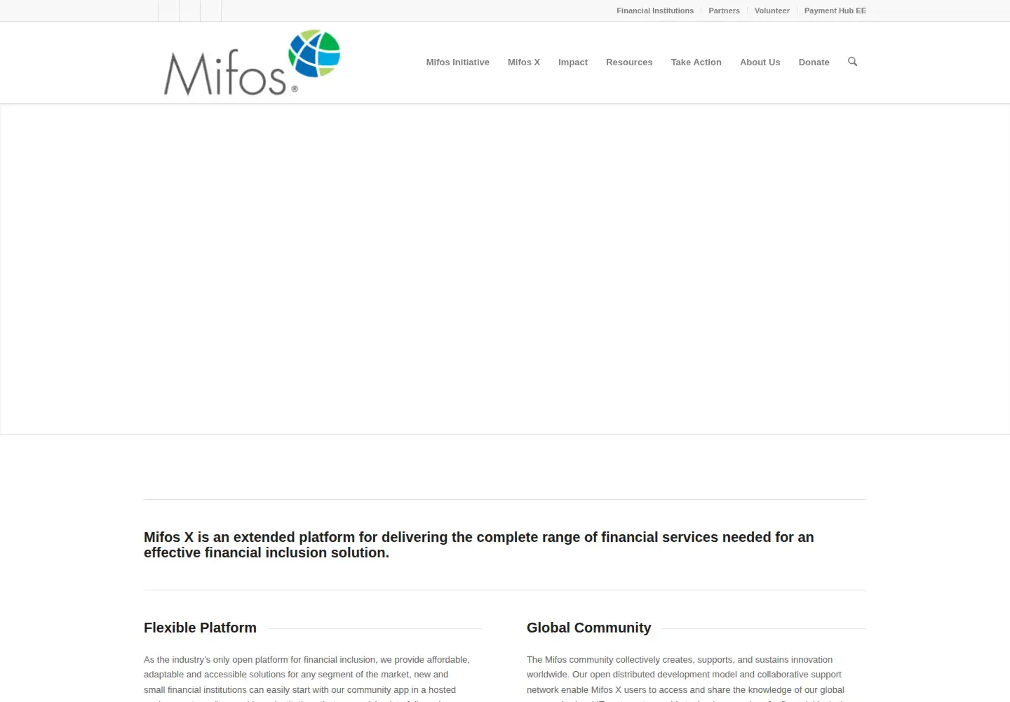Screenshot of mifos.org