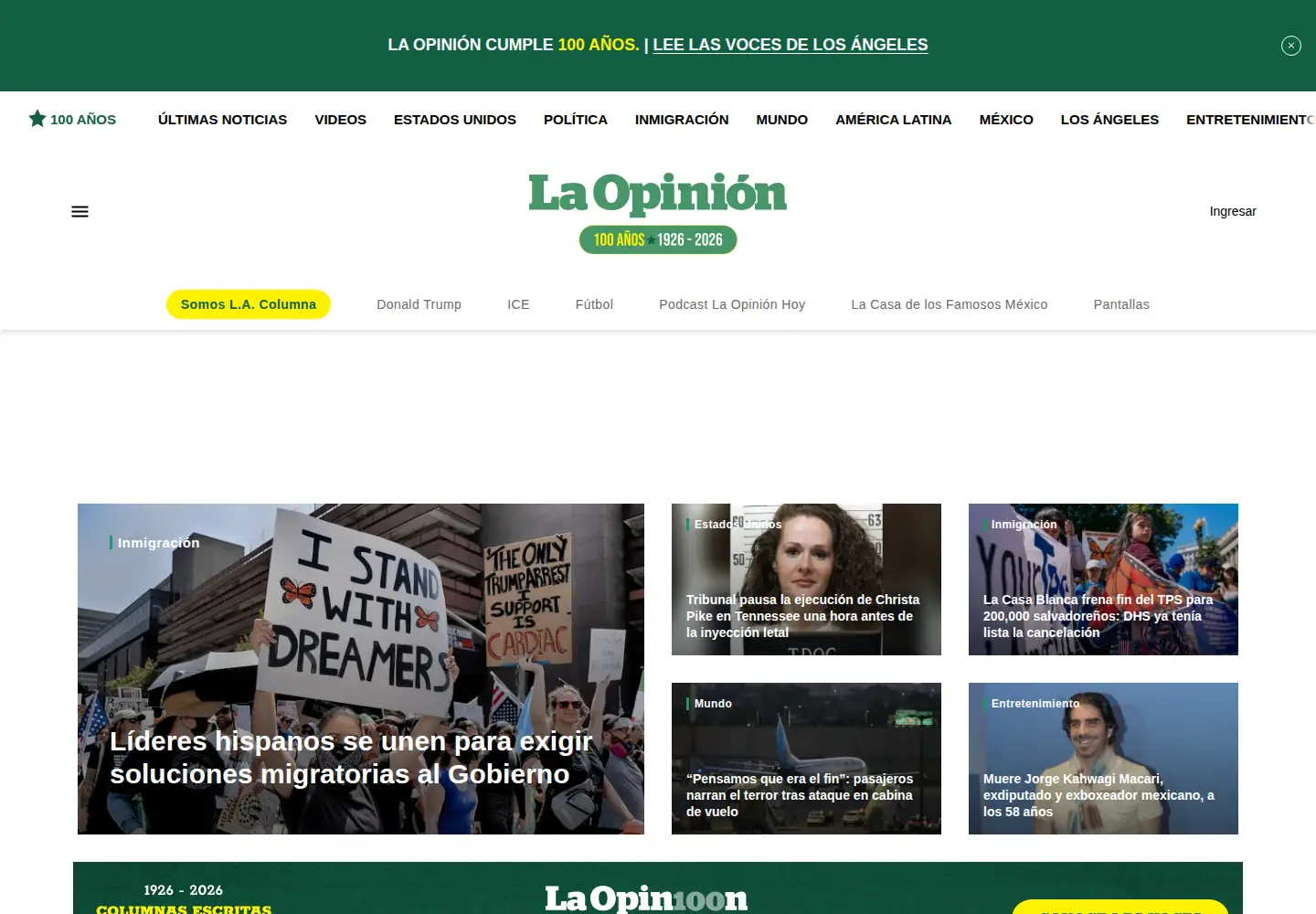 Screenshot of laopinion.com