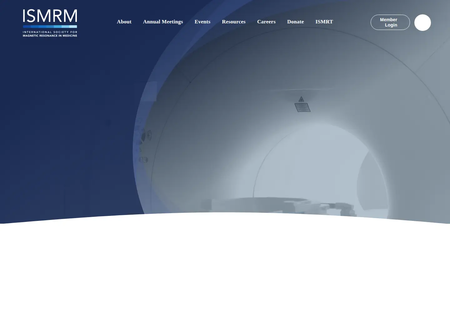 Screenshot of ismrm.org