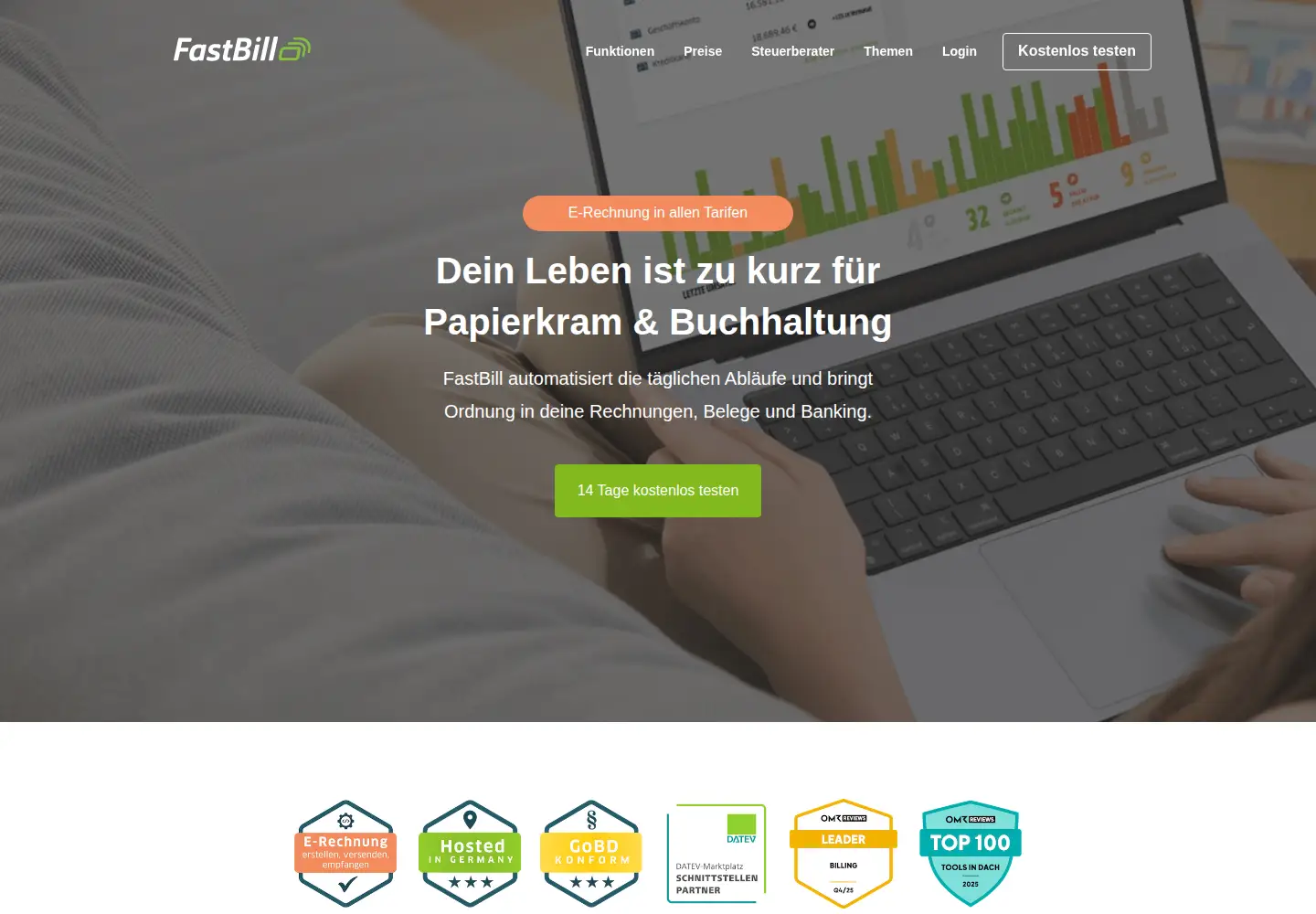Screenshot of fastbill.com