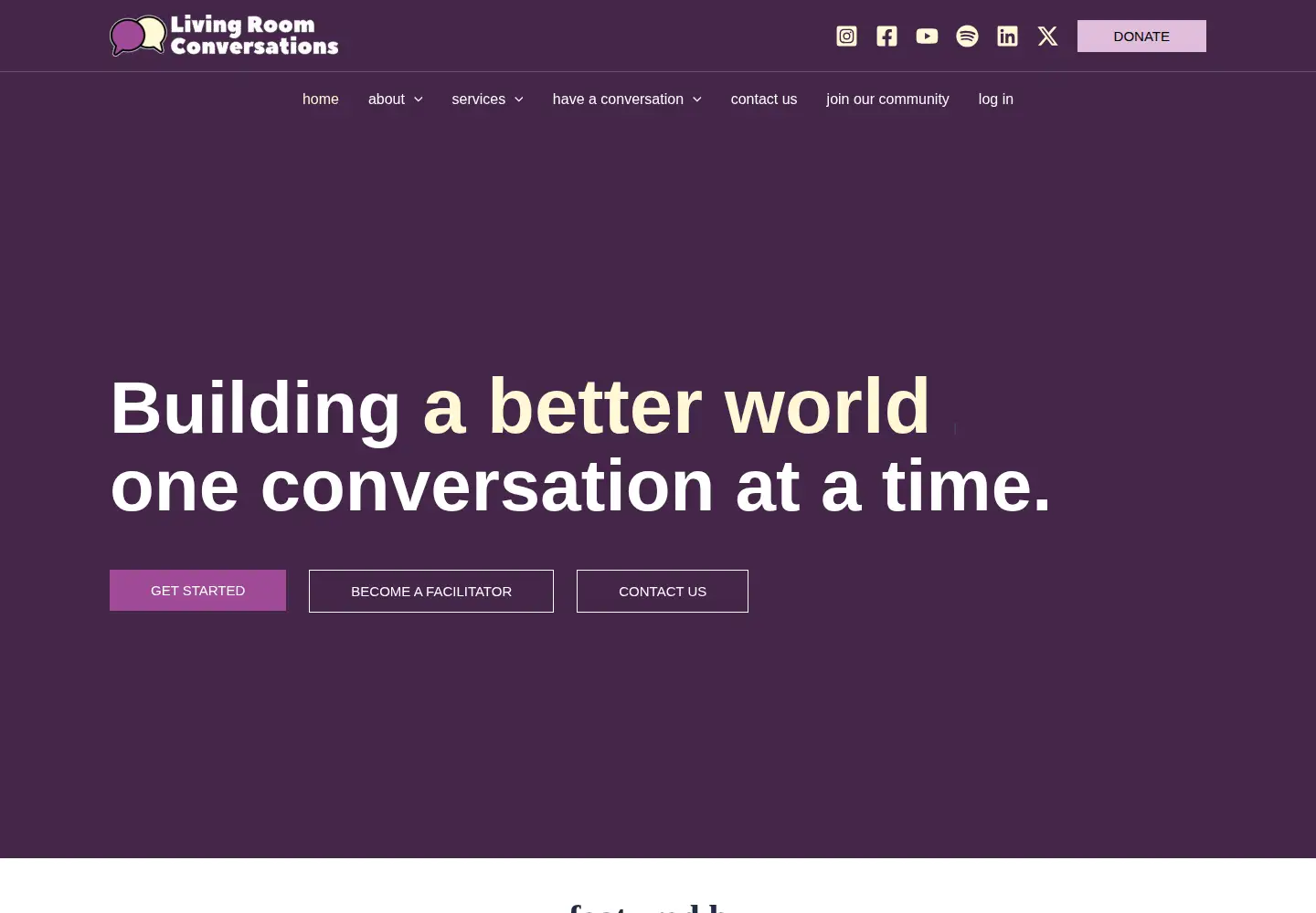 Screenshot of livingroomconversations.org