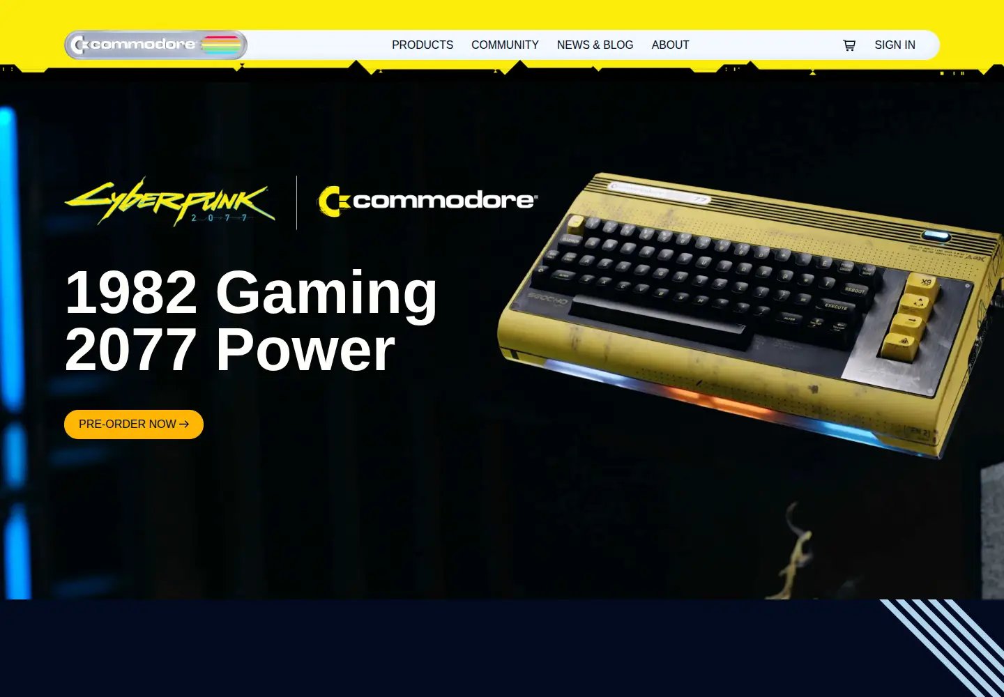 Screenshot of commodore.net