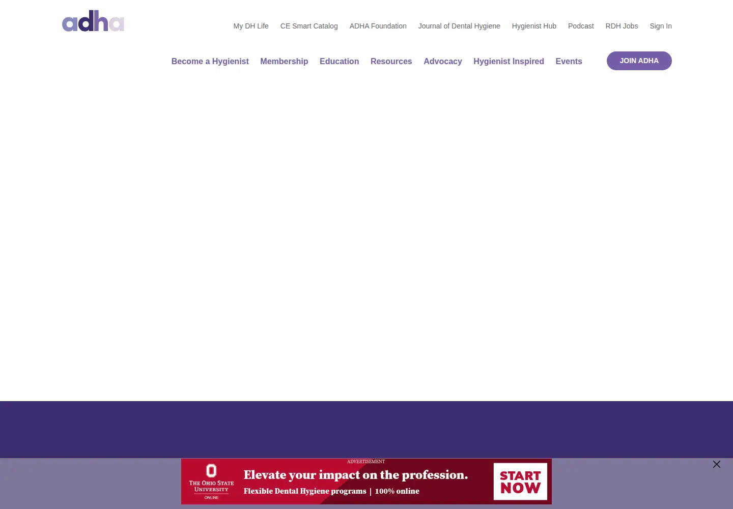 Screenshot of adha.org