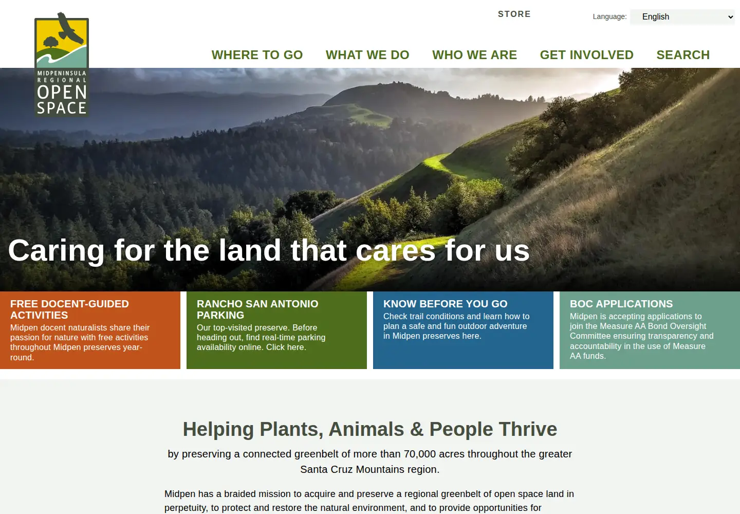 Screenshot of openspace.org