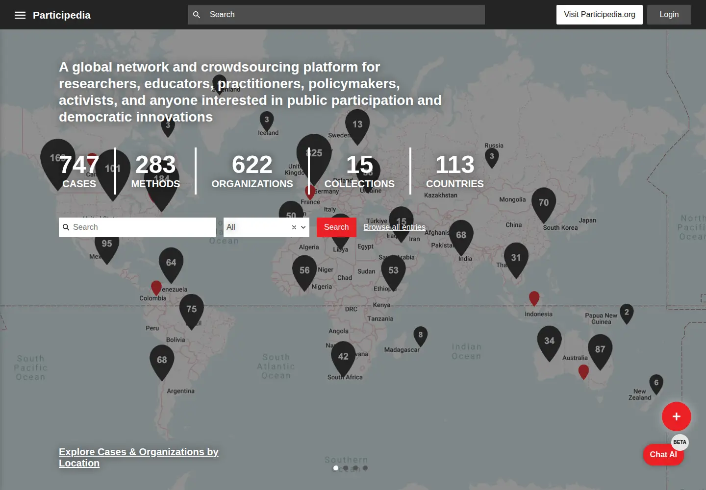 Screenshot of participedia.net