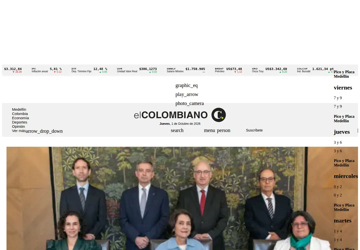 Screenshot of elcolombiano.com