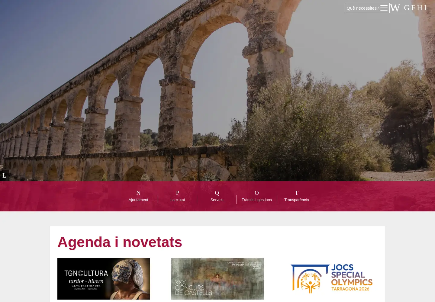 Screenshot of tarragona.cat