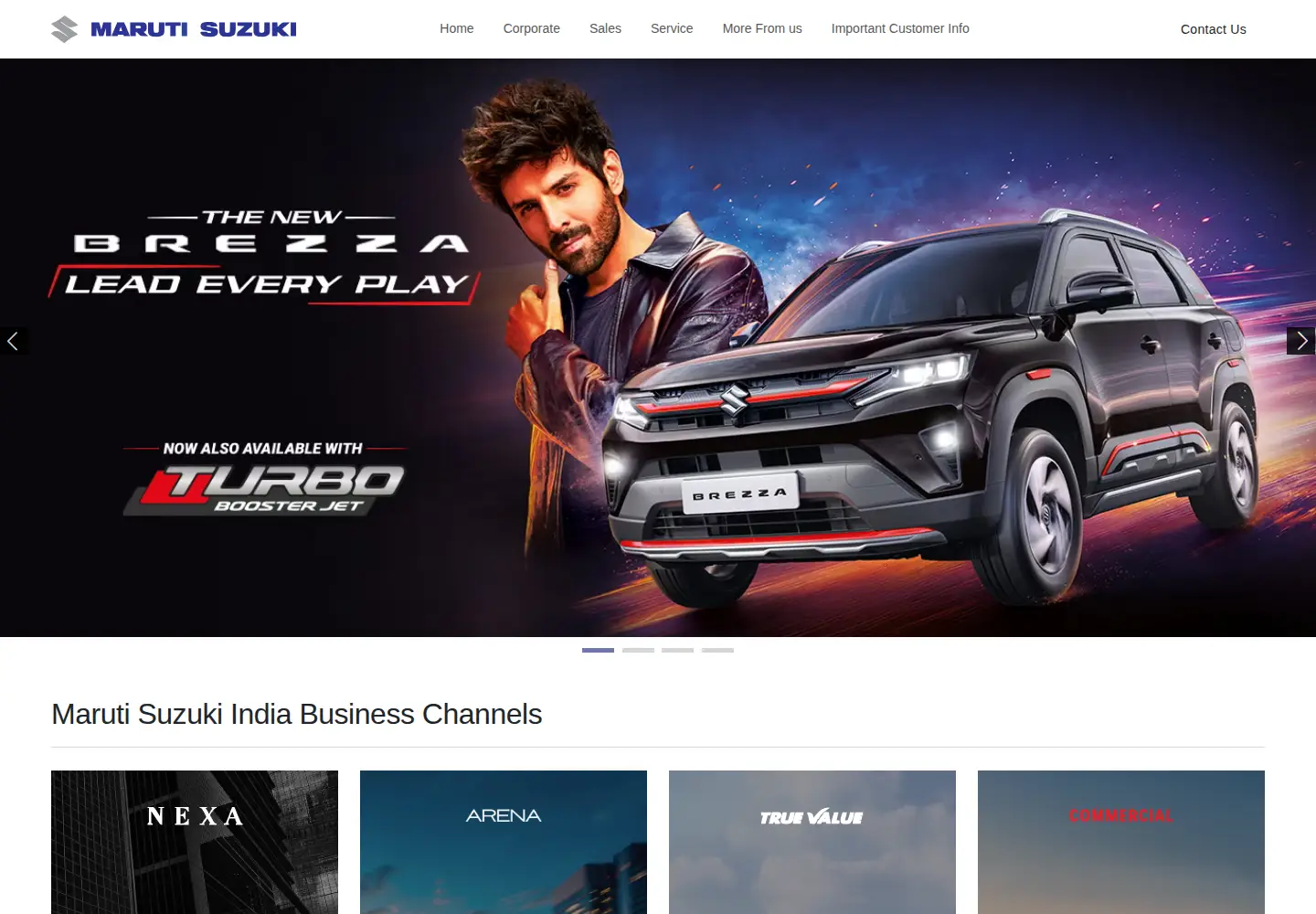 Screenshot of marutisuzuki.com