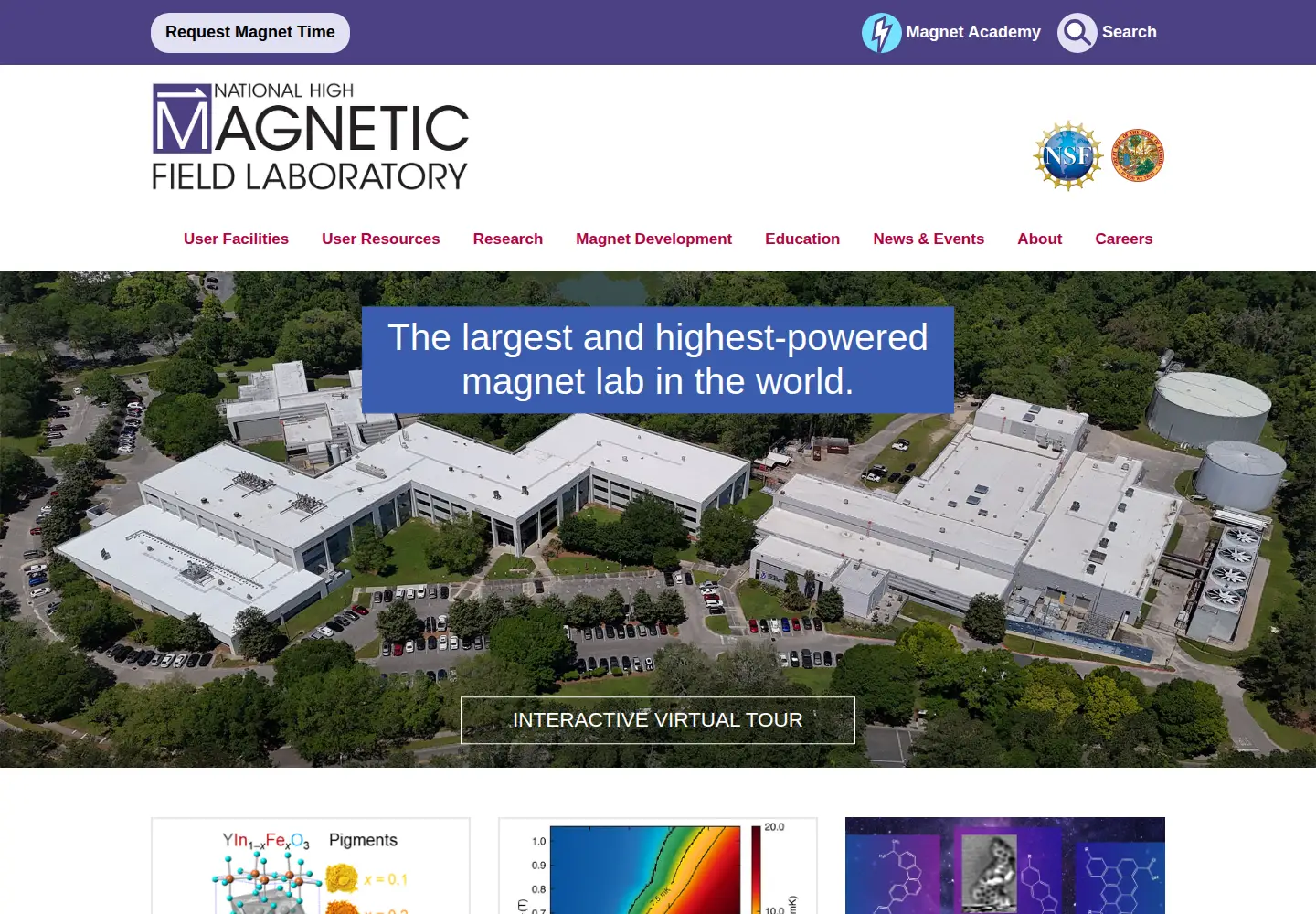 Screenshot of nationalmaglab.org