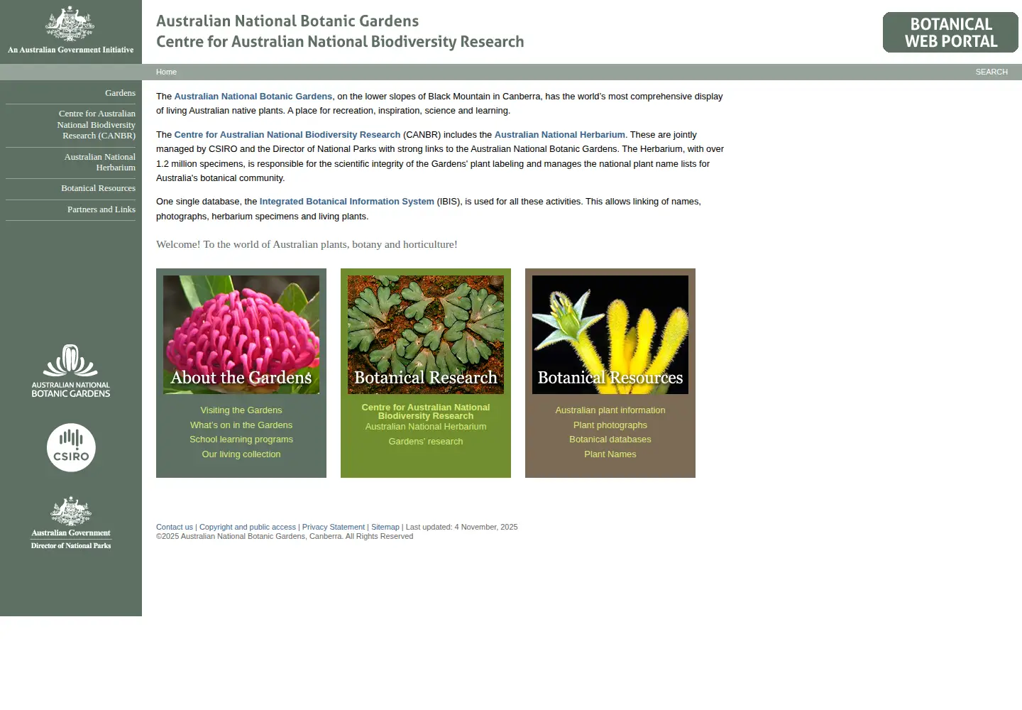 Screenshot of anbg.gov.au
