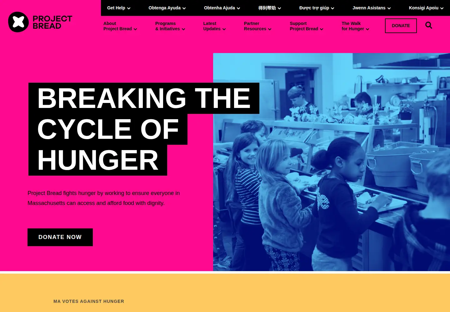 Screenshot of projectbread.org