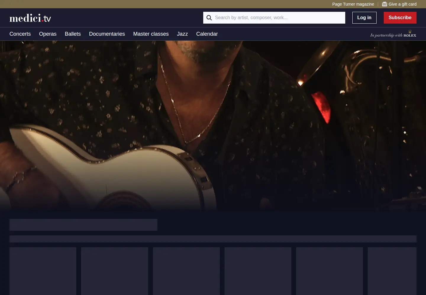 Screenshot of medici.tv