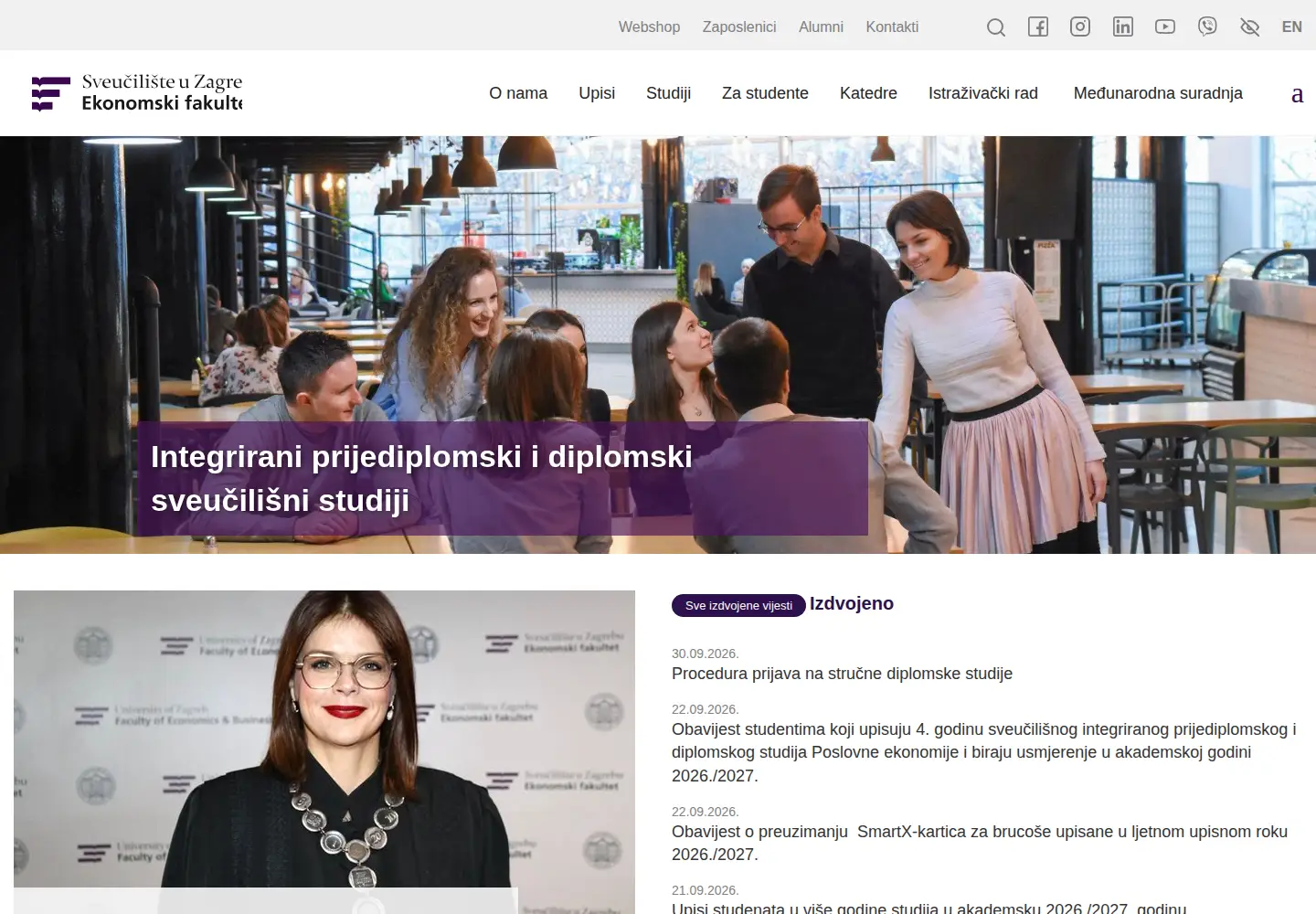 Screenshot of efzg.hr