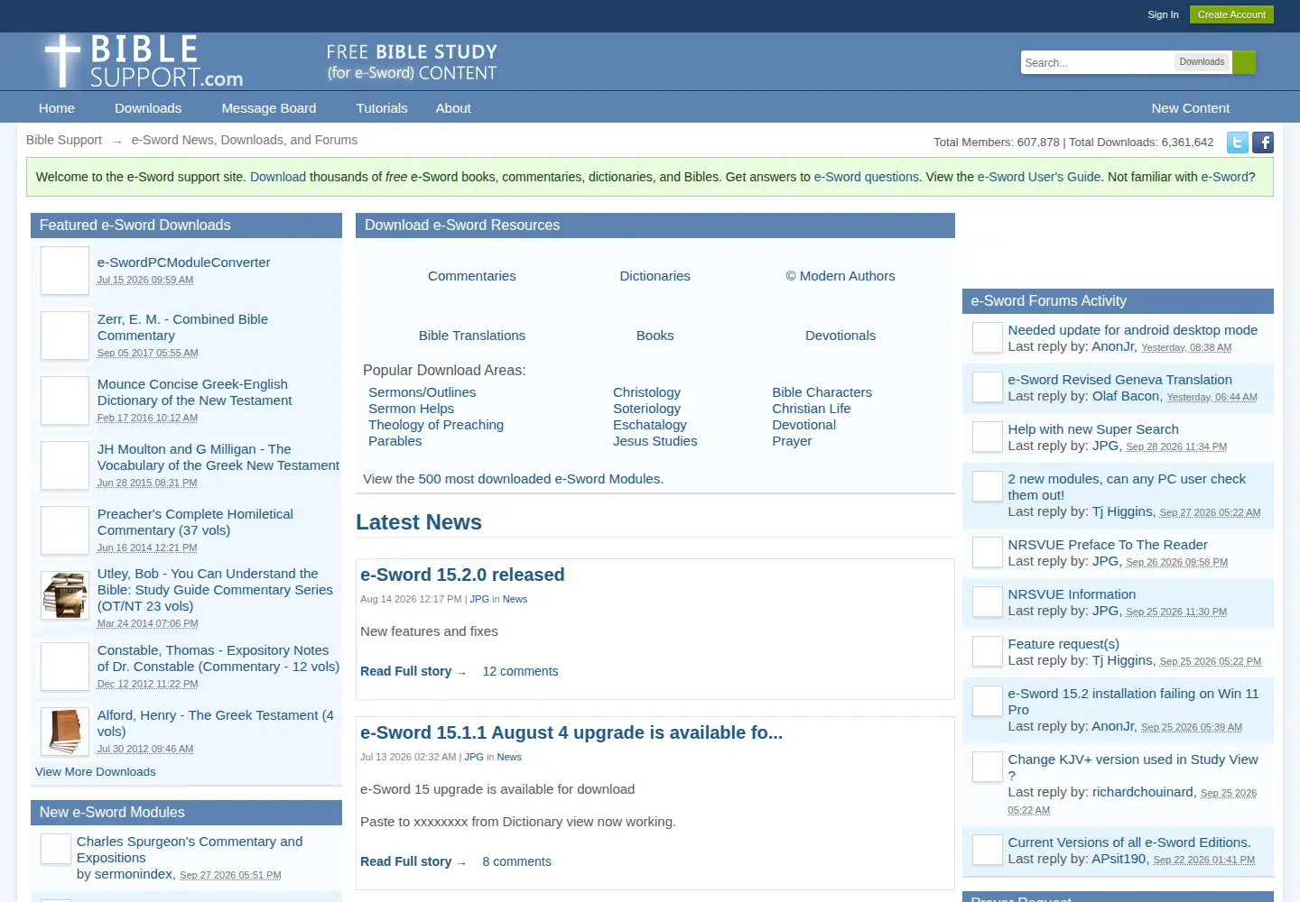 Screenshot of biblesupport.com