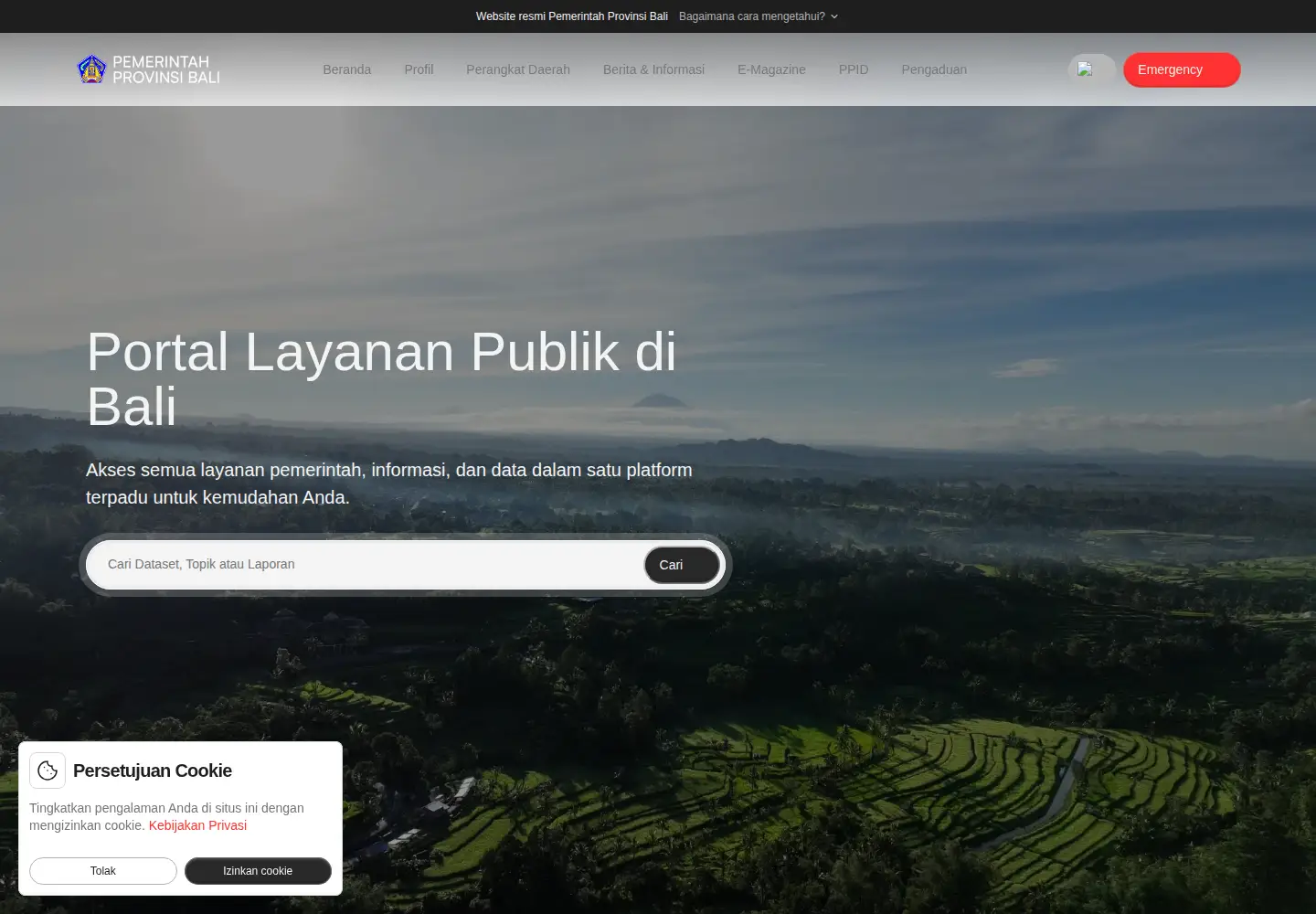 Screenshot of baliprov.go.id