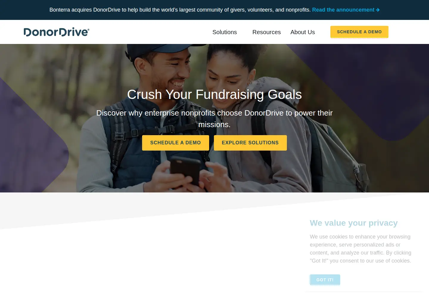 Screenshot of donordrive.com