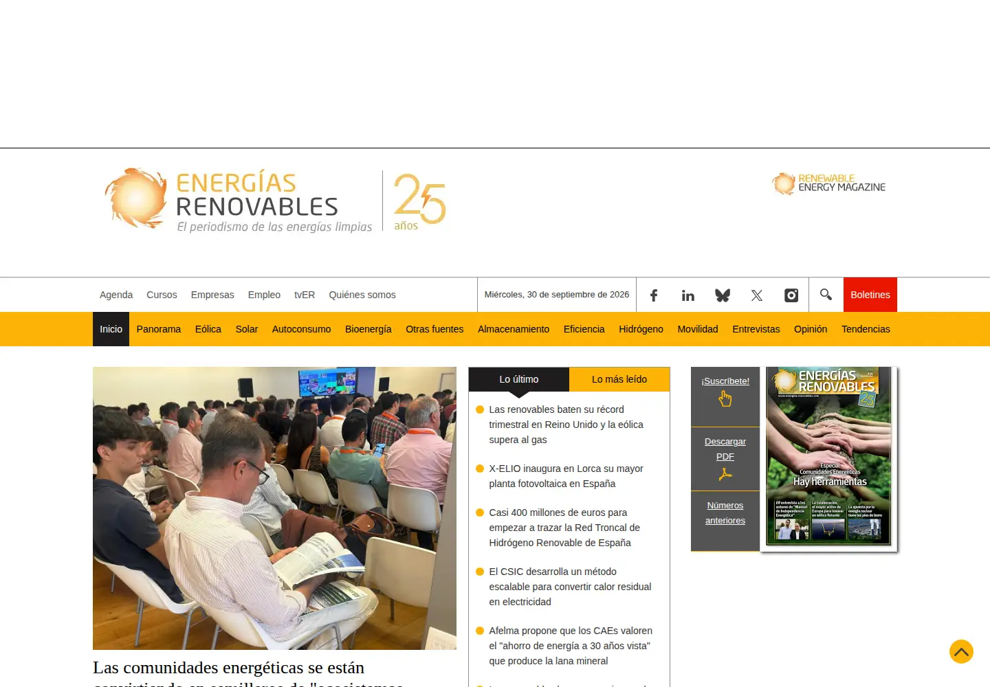 Screenshot of energias-renovables.com